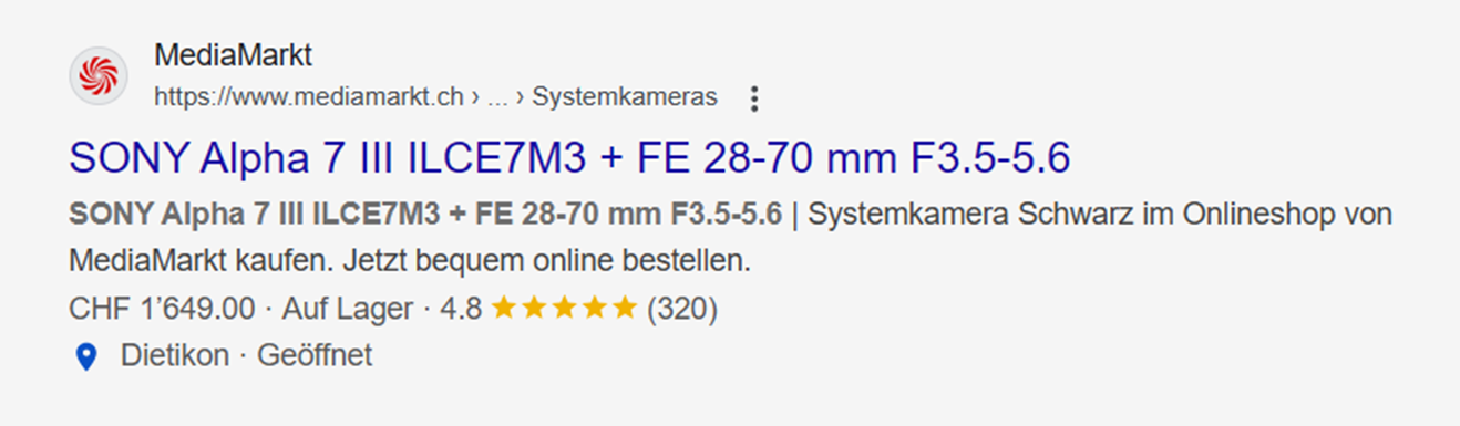 SEO mit Rich Snippet
